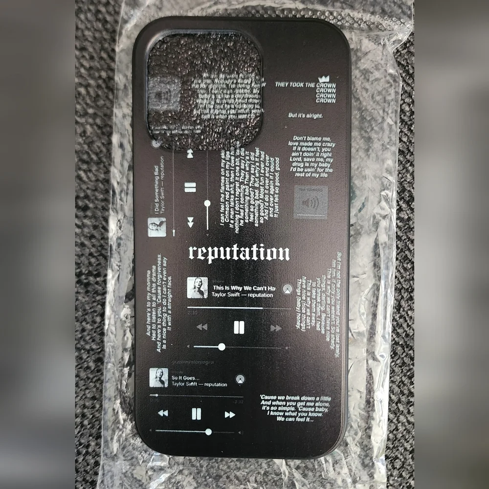 TAYLOR SWIFTS Reputation Themed Black Phone Case For IPHONE 14PRO